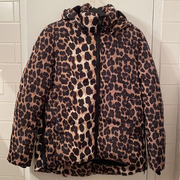 Rhea Apparis Leopard Puffer New with Tags Size S - Picture 5 of 8